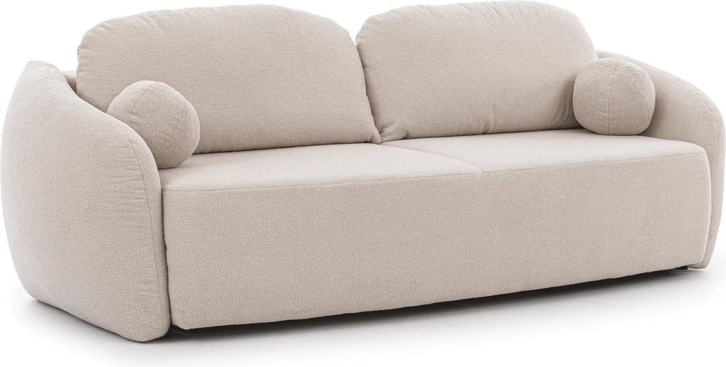 Rozkladacia pohovka Latina - tmavobéžové buklé Lambi 9