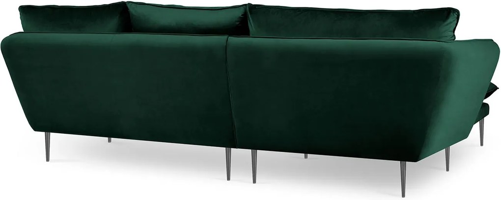 MAZZINI SOFAS Zamatová štvormiestna rohová pohovka Acacia ľavý roh 250 × 165 × 96 cm