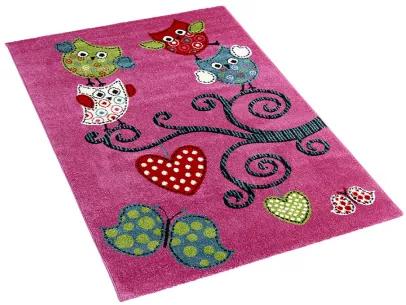 Koberce Breno Kusový koberec KIDS 420 Lila, ružová, viacfarebná,120 x 170 cm