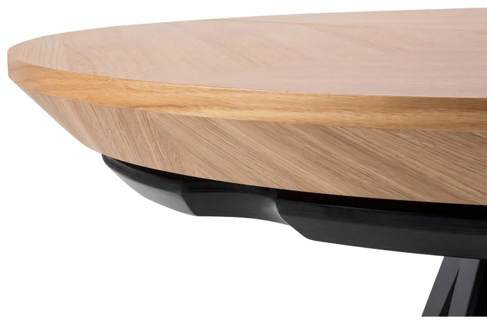 Rozkladací stôl s čiernymi kovovými nohami Windsor & Co Sofas Magnus, ø 120 cm