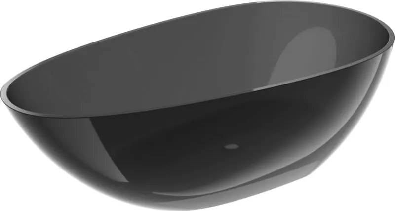 Mexen Glass čierna samostatne stojaca transparentná vaňa 160 x 80 cm, chrómová zátka - 58061608013