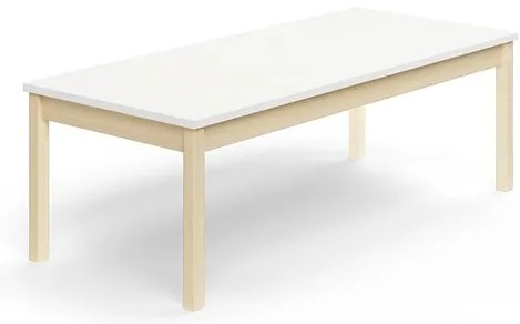 Stôl DECIBEL, 1600x700x530 mm, akustický HPL, breza/biela