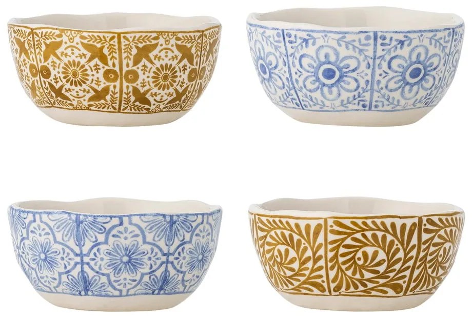 Modré/oranžové misky v súprave 4 ks z kameniny 200 ml Milton – Bloomingville