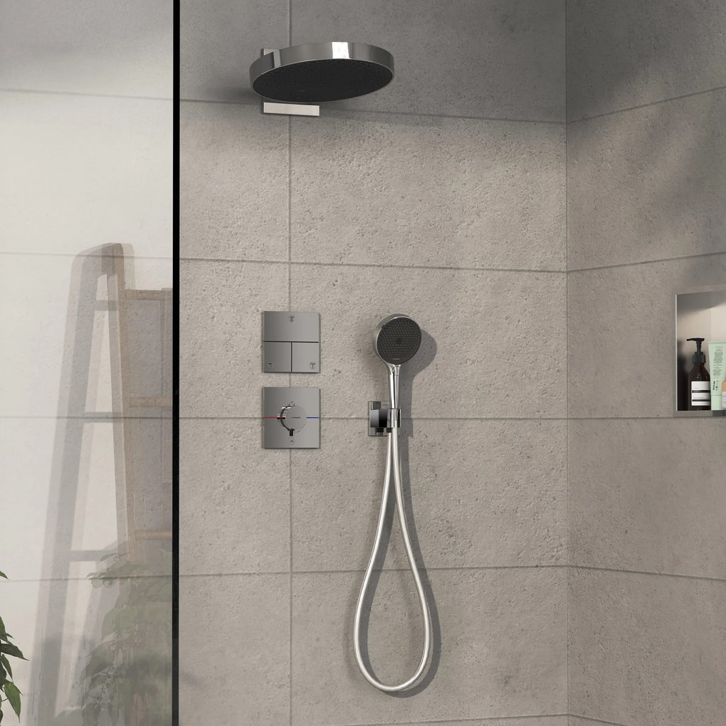 Hansgrohe ShowerSelect Comfort E, termostat pod omietku pre 1 spotrebič a ďalší výtok, chrómová, HAN-15575000