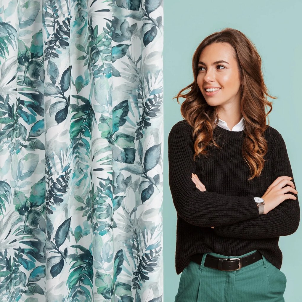 ZÁVES NA PÁSKE ADELINE 140X270 CM LISTY