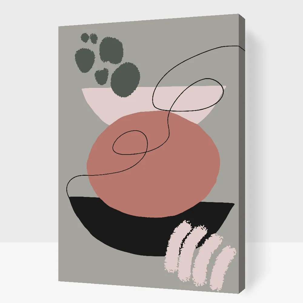 Gario Maľovanie podľa čísel Boho abstraktná maľba Rozmery: 40 x 60 cm, Rámovanie: S vnútorným rámom