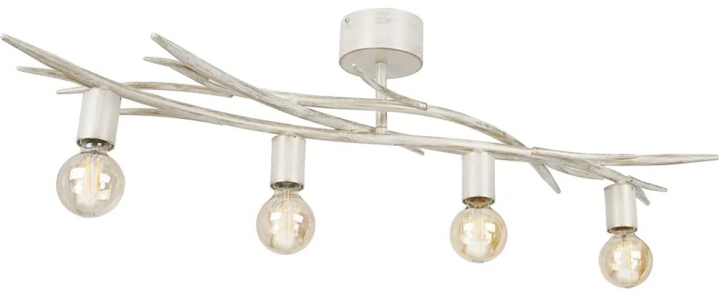 Stropné svietidlo GARNISH 4xE27/15W/230V biela/patina