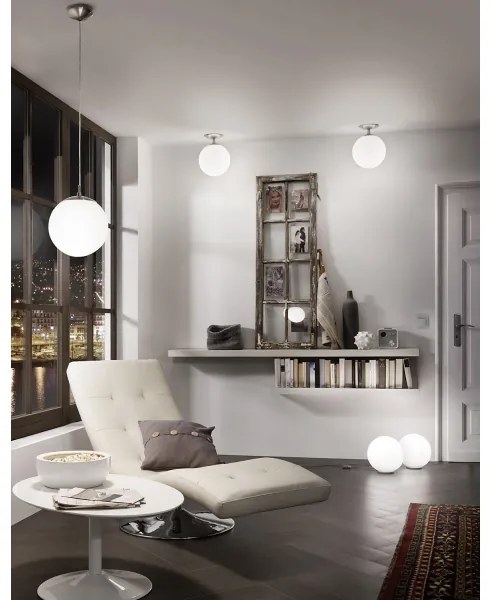 EGLO 85262 - Luster na lanku RONDO 1xE27/60W/230V pr. 25 cm biela