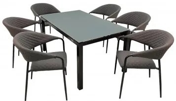 Doppler SALERNO MELIA LIKA-TEX® - záhradná hliníková sedacia súprava 6+1