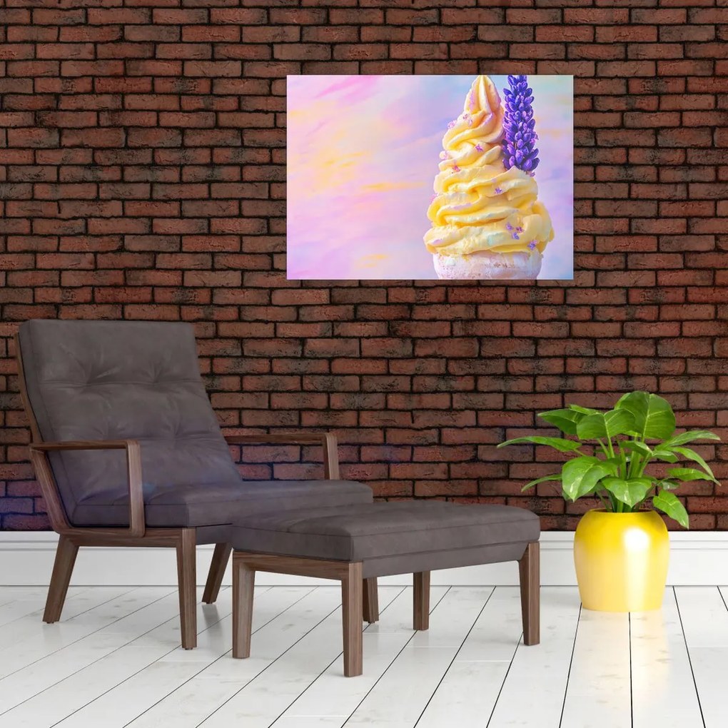 Obraz - Zmrzlina s levanduľou (70x50 cm)