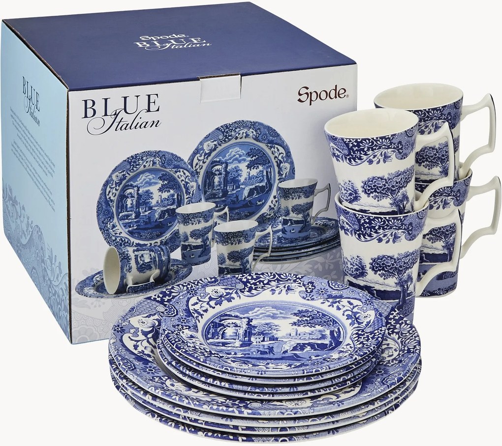 Súprava riadu Blue Italian,12 ks