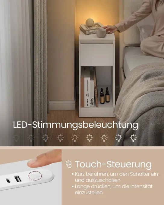 Nočný stolík s LED osvetlením LET610W01