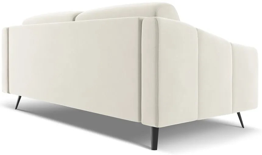 Biela zamatová pohovka 202 cm Nalu – Makamii