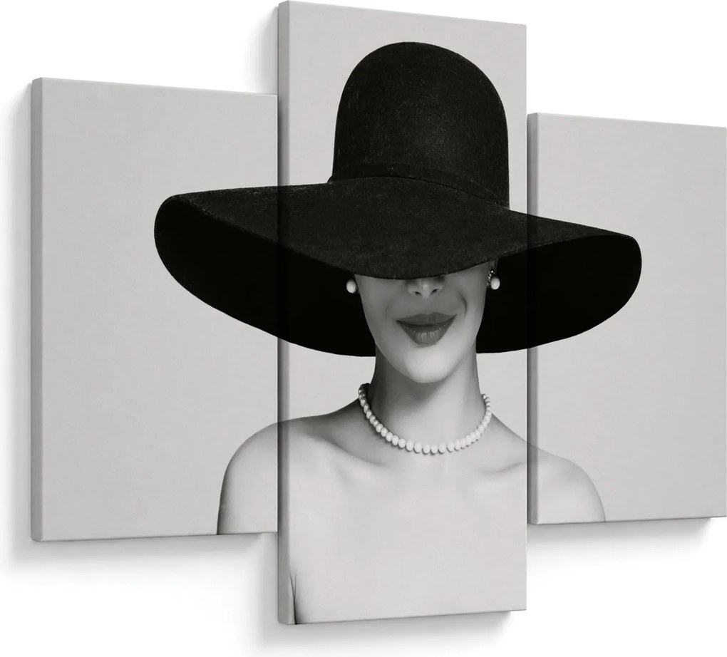 Obraz - Žena s klobúkom (90x60 cm)