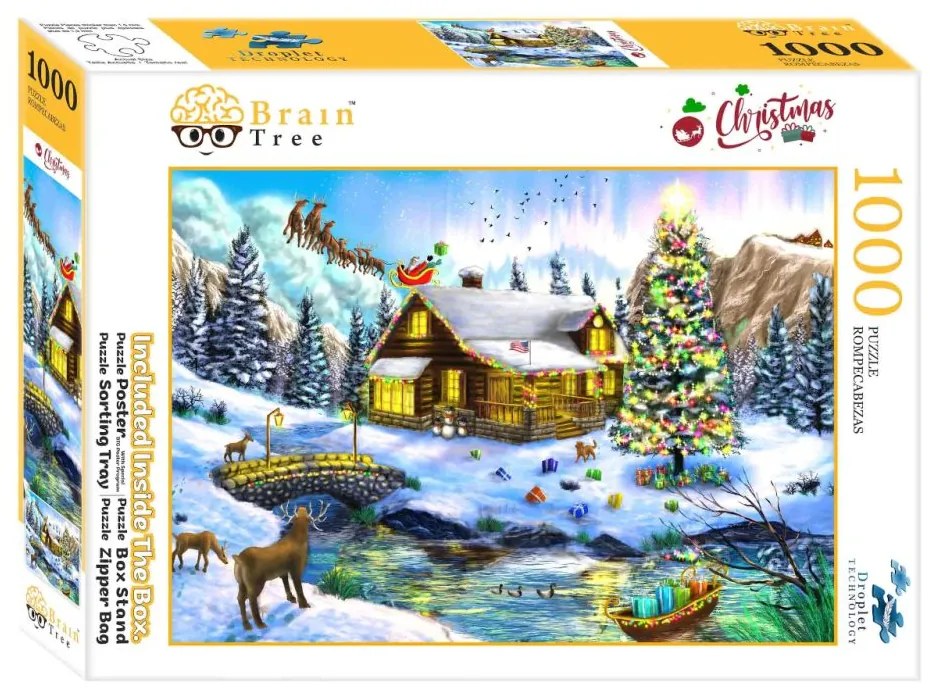 Brain Tree Puzzle Vianočná scenéria 1000 dielikov