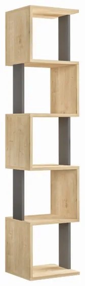 Knižnica PIRI 161x35 cm hnedá/antracit