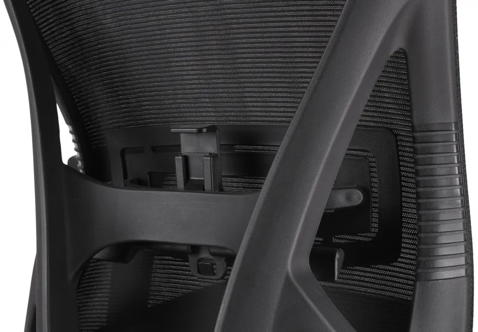 Kancelárska ergonomická stolička Neoseat FLEX PRO — sieť / látka, čierna, nosnosť 150 kg