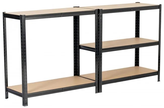 Kovový regál 90x40x180 cm čierny