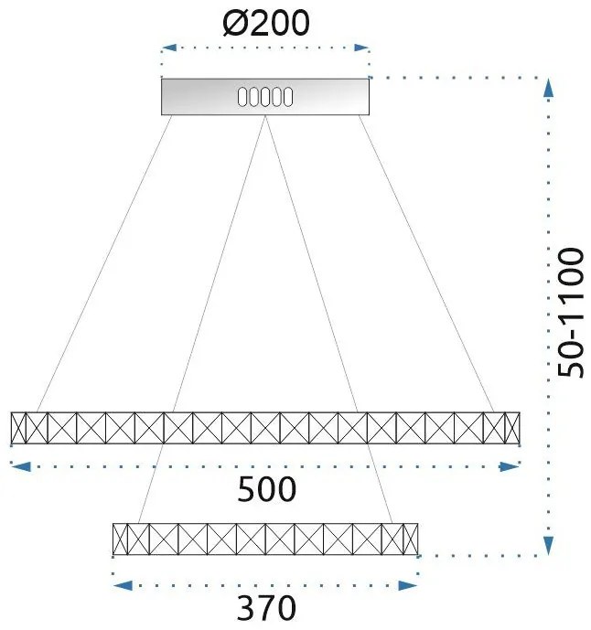 Toolight - LED stropné svietidlo APP773-2CP + diaľkové ovládanie, OSW-05024