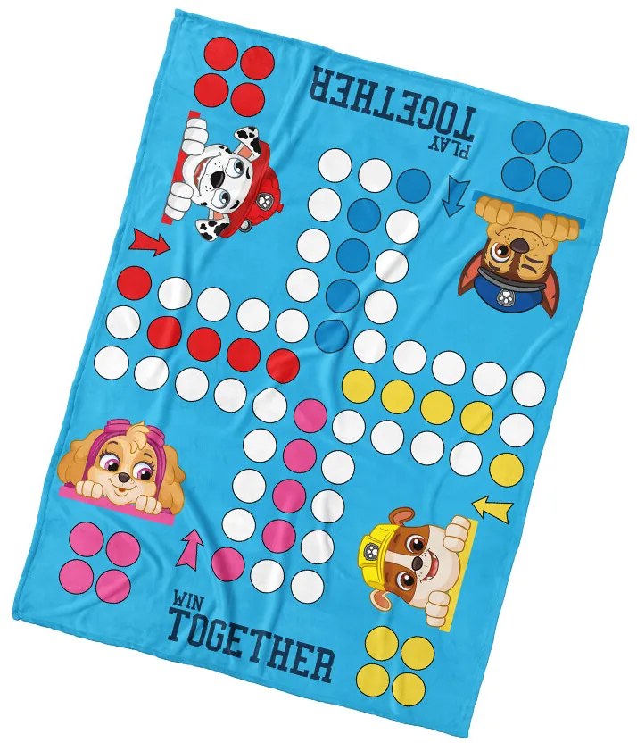 Detská deka Carbotex Paw Patrol Ludo, 130 x 170 cm
