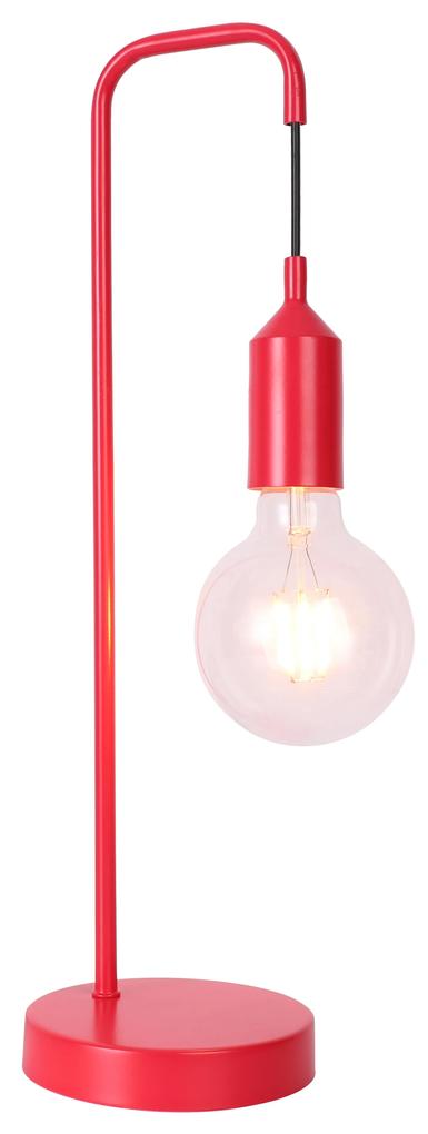 CLX Stolná lampa v škandinávskom štýle MARSALA, 1xE27, 40W, červená