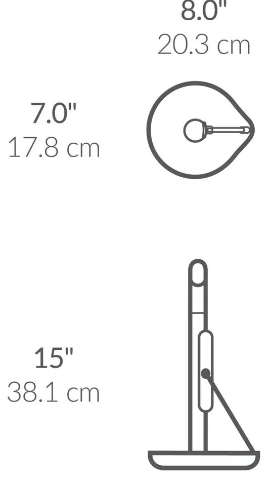 Simplehuman Držiak na papierové utierky, pre rolky do 17 cm, čierna oceľ