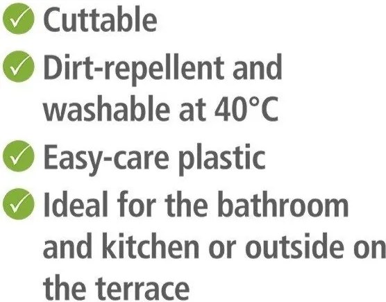 Sivá plastová kúpeľňová predložka 50x80 cm Sassi - Wenko