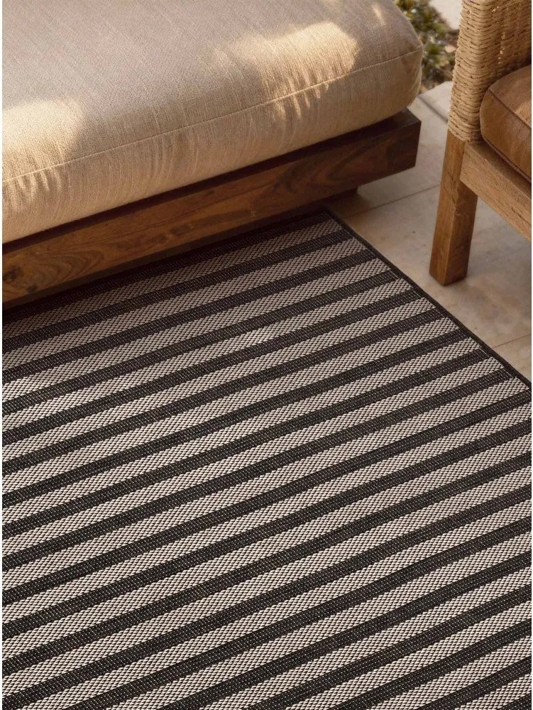 Čierny/krémovobiely vnútorný a vonkajší koberec 120x170 cm Haringey Linley – Ted Baker