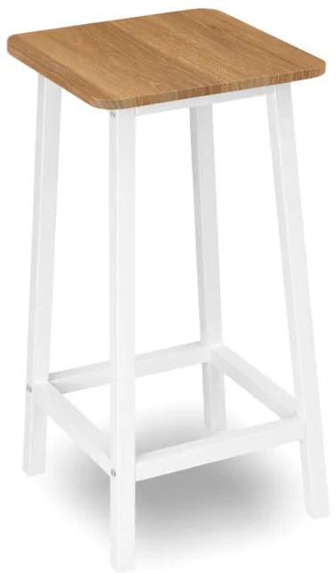Barová stolička KENT dub / biele nohy