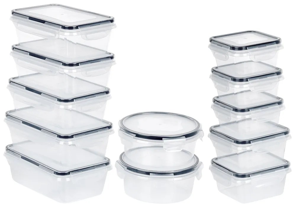 VILDE Sada 12 kuchynských tesniacich dóz, krabičky na jedlo LOCK&LOCK