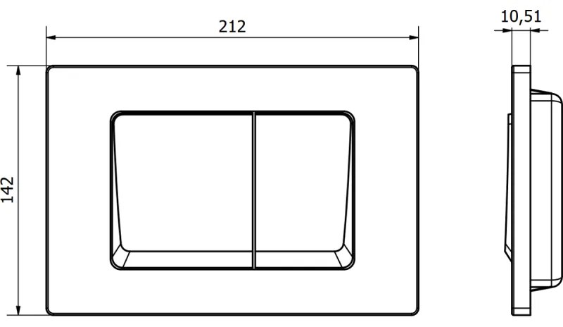 Mexen Fenix XS 10, splachovacie tlačidlo pre Mexen XS modul, grafitová, 601066