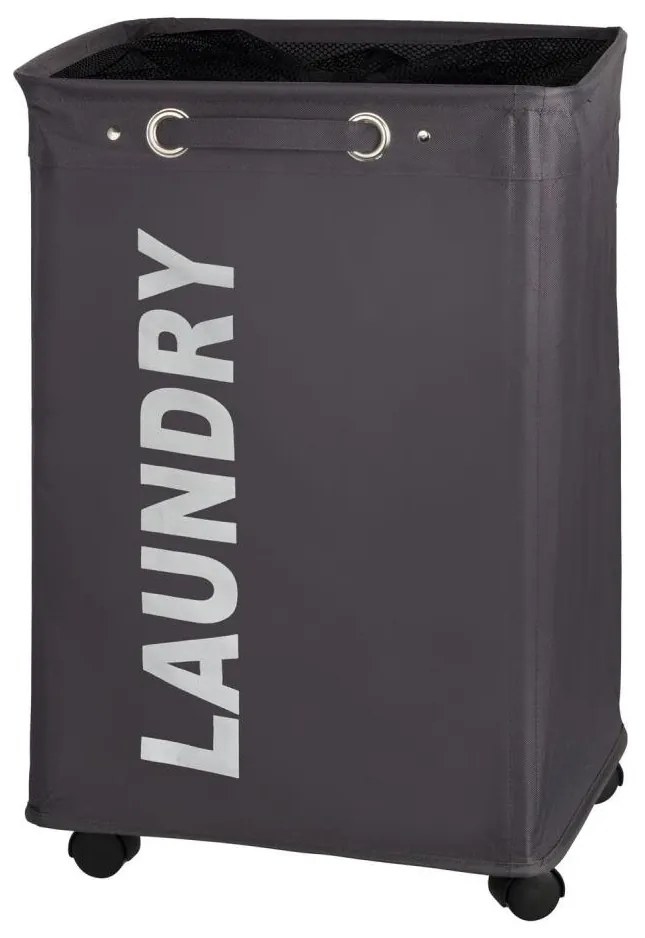 WENKO 3450112100 - Kôš na bielizeň QUADRO 40x60 cm šedá/čierna