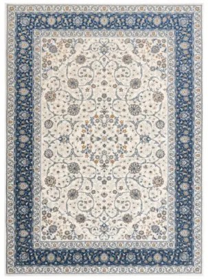 Koberec NAIN Ramka ornament 7179/51913 béž / granát