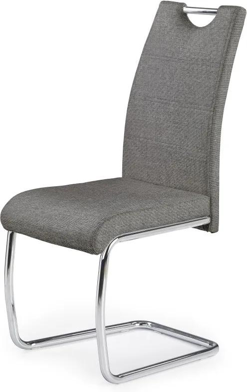 Jedálenská stolička K349 chróm / sivá Halmar