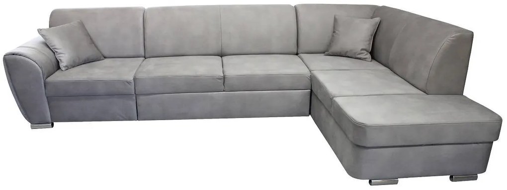 Rohová rozkladacia sedačka DOLORES LETTO P sivá