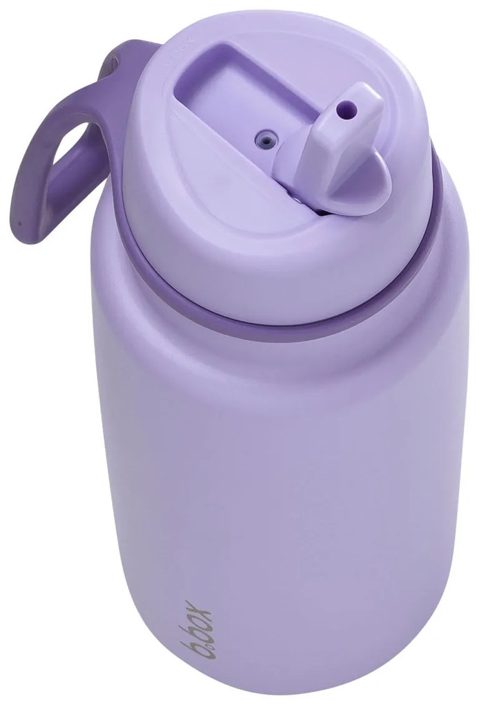 Antikorová termofľaša so slamkou 1 l - fialová