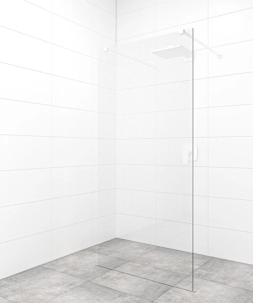 Sprchová zástena Walk-in 100 cm SAT vo farbe profilu biela SATBWI100MRZAVB