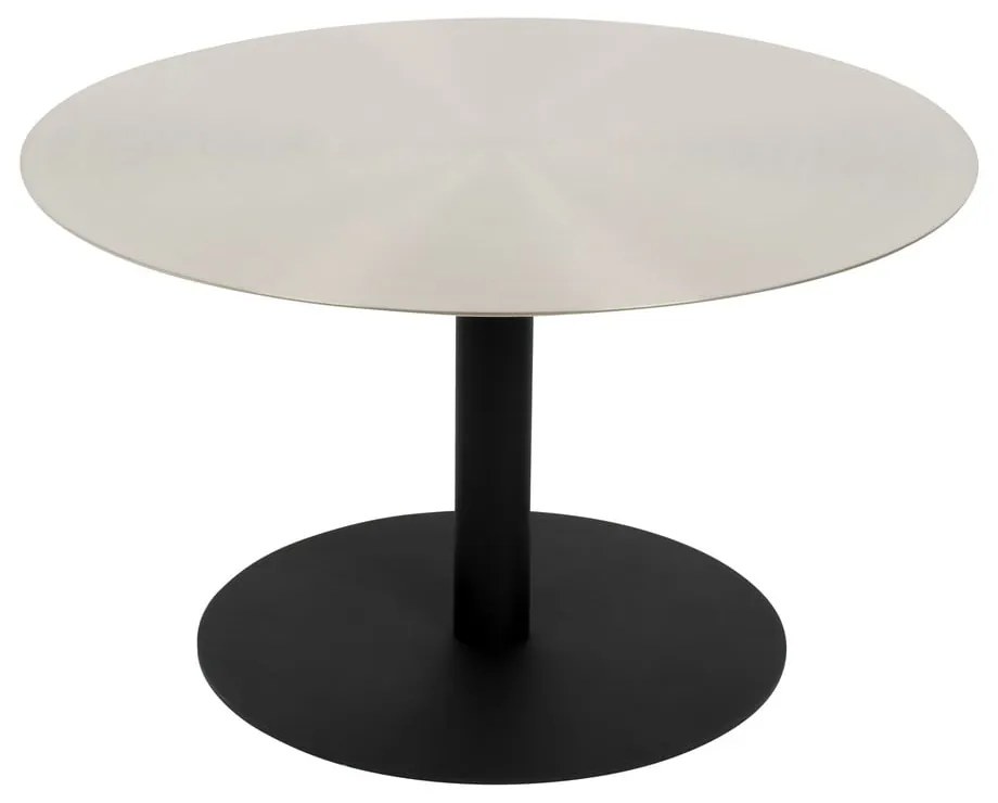 Kovový okrúhly konferenčný stolík v čierno-zlatej farbe ø 60 cm Snow – Zuiver