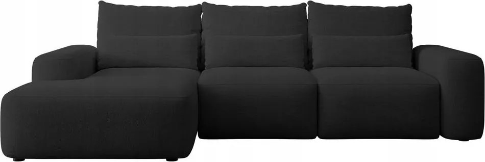 Rohová sedacia súprava Carlito (L) (čierna čierna)