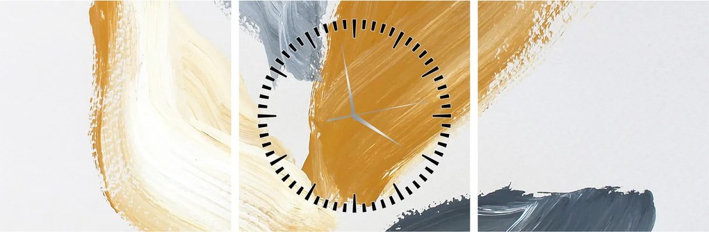 Obraz - Minimalistická maľba (s hodinami) (90x30 cm)