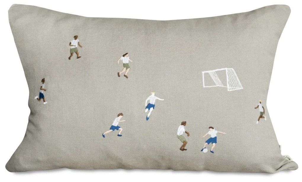 Fine Little Day Ľanová obliečka na vankúš Soccer 38x58 cm