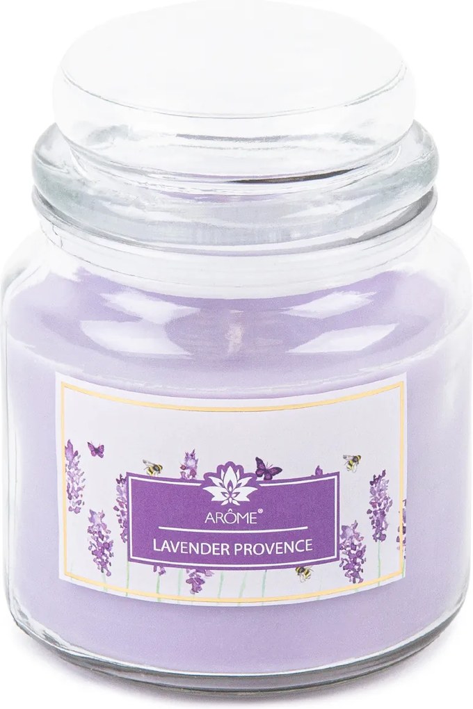 Arome Veľká vonná sviečka v skle Lavender Provence, 424 g