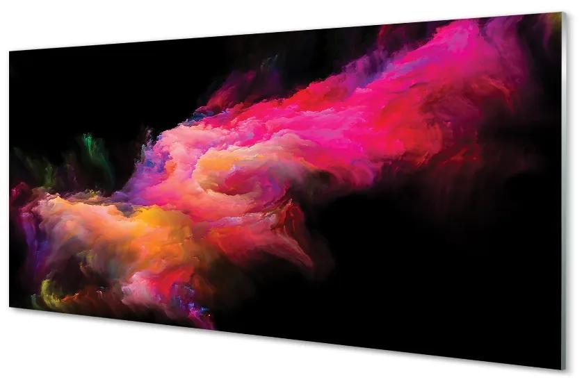 Sklenený obraz ružová fraktály 100x50 cm
