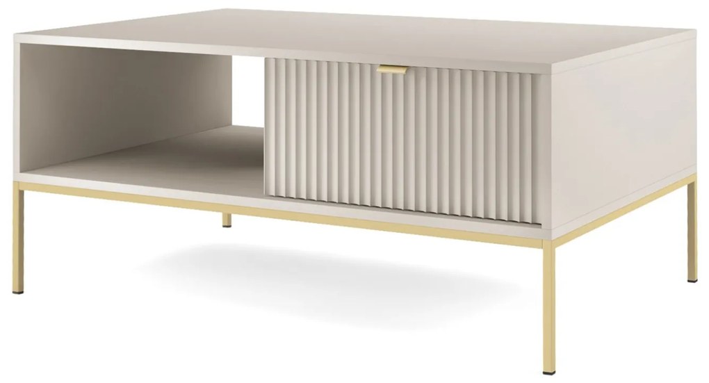 Konferenčný stolík Nova 104 cm kašmír/zlatý