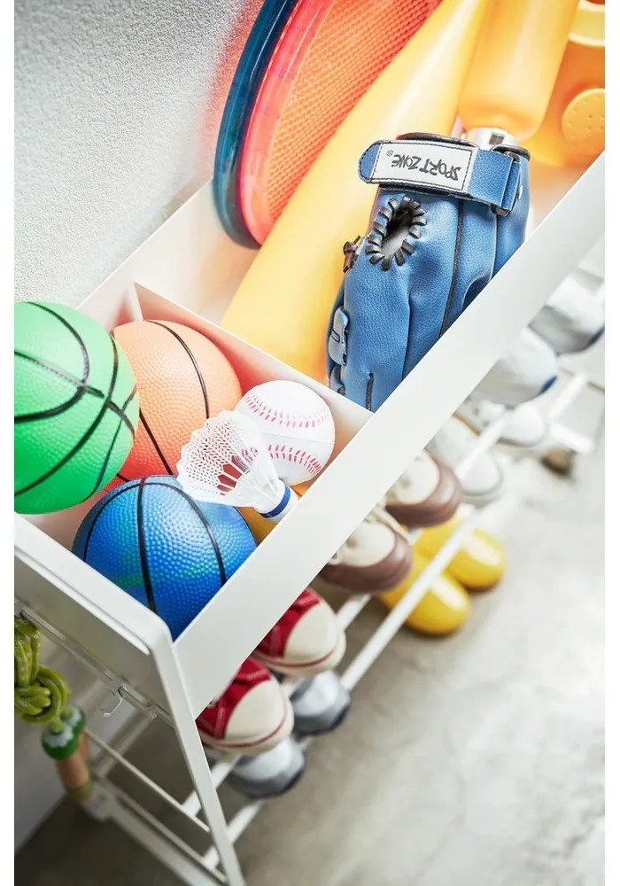 Biely kovový detský stojan na topánky 74,5x74,5x22 cm Tower – YAMAZAKI