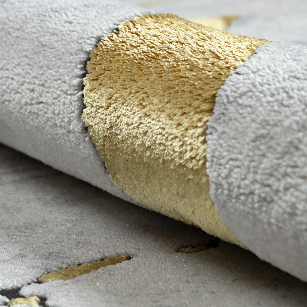 Dywany Łuszczów, Kusový koberec Allure 1963 white/gold, 160x220, biela, kancelária