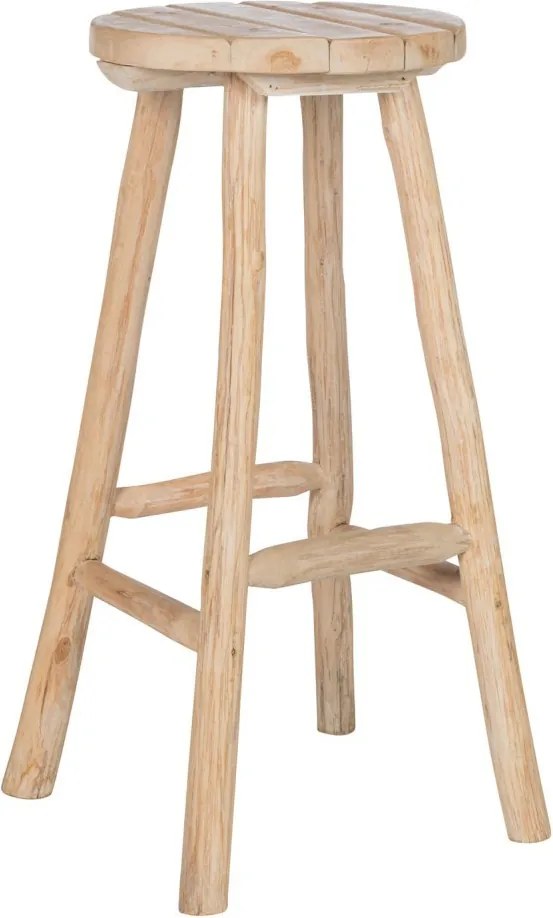 Drevená barová stolička prírodná - 36 * 45 * 80cm