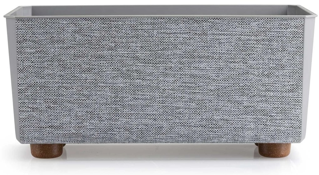 PLASTOVÝ KVETINÁČ SALVIA TX 28,5X17 CM SIVÁ