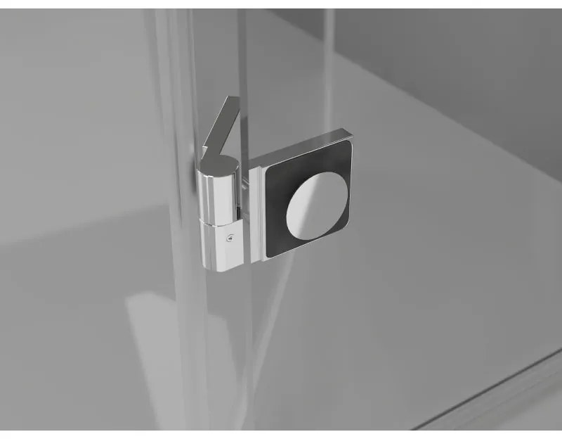 Mexen Lunar, 1-krídlový sprchový kút, ľavý, 90 x 70 cm, 8mm číre sklo, chrómový profil, 834-090-070-01-00-L