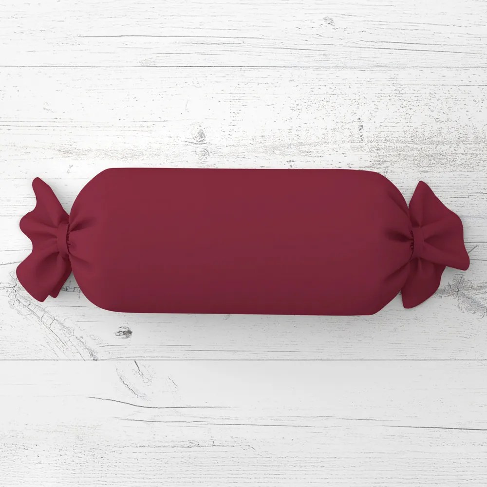 Biante Vankúš valec bonbon Rongo RG-044 Tmavé bordó 15x100 cm